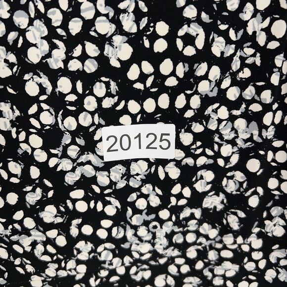 Ralph Lauren Dress Womens 8 Black White Floral Ruched Wrap Office Career LRL - Picture 15 of 15